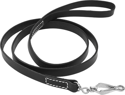 Leather Dog Leash - French Snap Dog Leads (400x304), Png Download