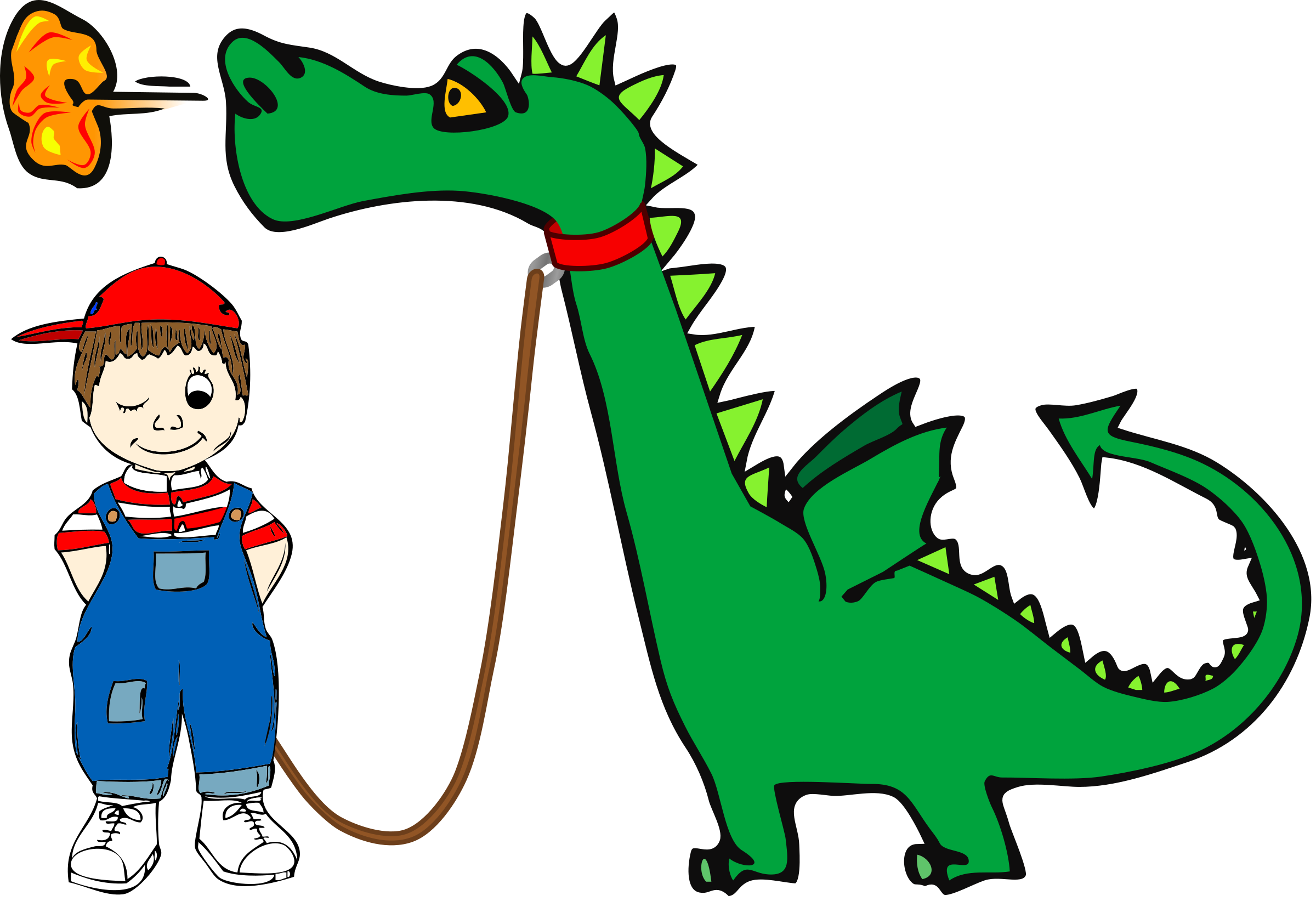 Dragon On A Leash Clipart Png For Web (900x618), Png Download