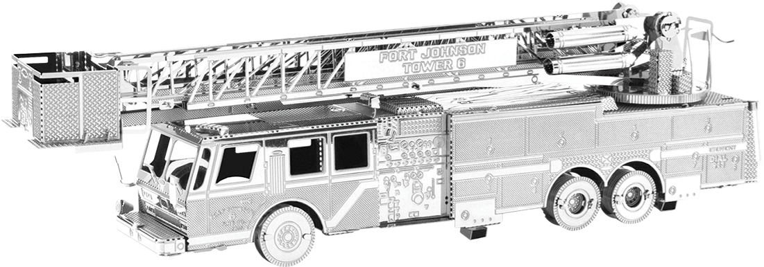 Metal Earth Ferris Wheel - Metal Earth Fire Truck Model (1200x412), Png Download