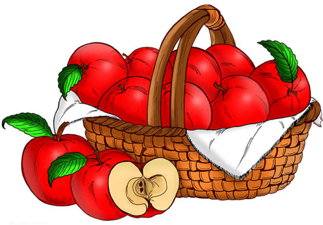 A Basket Of Apples - Canasta De Manzanas Dibujo (640x640), Png Download
