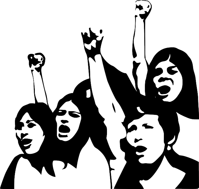 Protest, Demonstration, Communism, Fight, Fists, Girls - Human Rights, Women And Violation [book] (640x607), Png Download