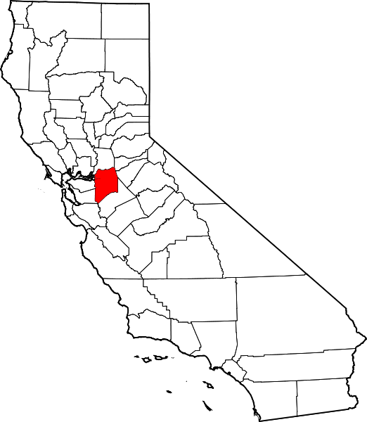 Map Of California Highlighting San Joaquin County - Los Angeles On State Map (522x600), Png Download