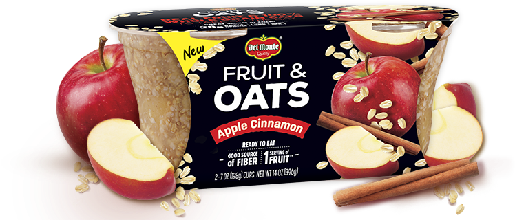 Fruit And Oats Apple Cinnamon - Del Monte Fruit And Oats (1050x500), Png Download