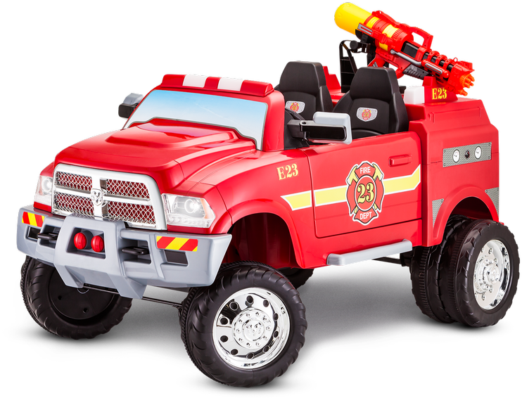 Ram 3500 Fire Truck - Kidtrax 12 Ram 3500 Fire Truck (900x600), Png Download