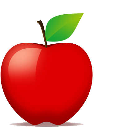 Apple Fruit Simple Icon - Teacher Apple Png (610x458), Png Download