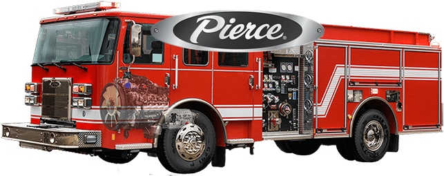 For Firefighters Who Work Hard, Pierce Ford Power Stroke® - Fire Truck Transparent Png (800x255), Png Download