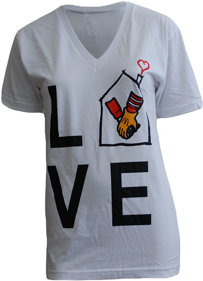 Alpha Delta Pi Ronald Mcdonald House V-neck By Adam - Ronald Mcdonald House Charity Shirts (464x585), Png Download