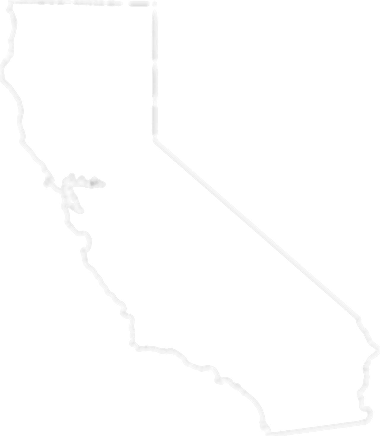 A Partnership Benefiting Landowners - California Transparent Outline White (1280x1471), Png Download
