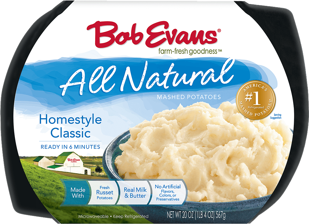 Bob Evans Mashed Potatoes Natural (1000x1000), Png Download