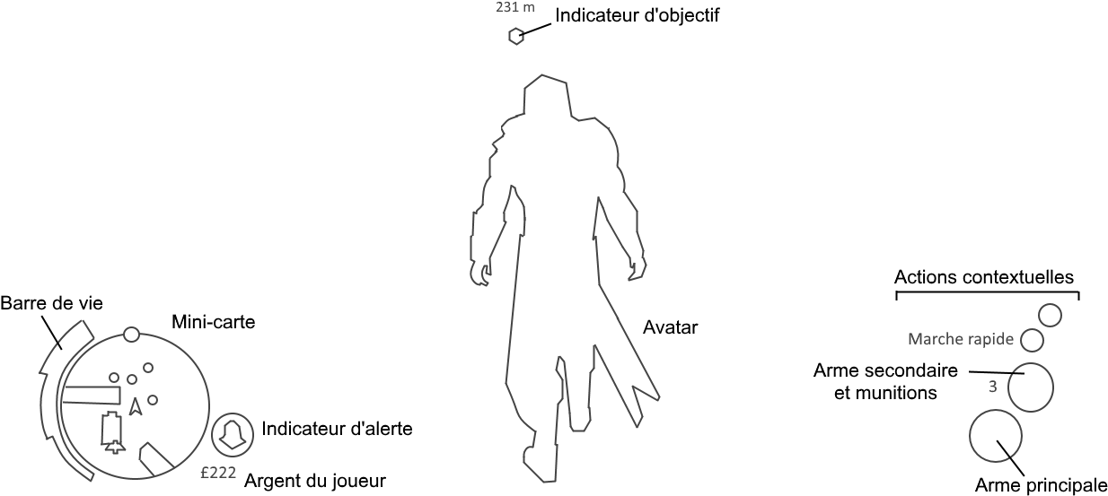 Picture Black And White File Assassin S Creed Iii Interface - Assassin's Creed (1280x720), Png Download
