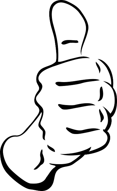 Sign, Hand, Cartoon, Thumb, Free, Plus, Thumbs, Like - Thumbs Up Clip Art (392x640), Png Download