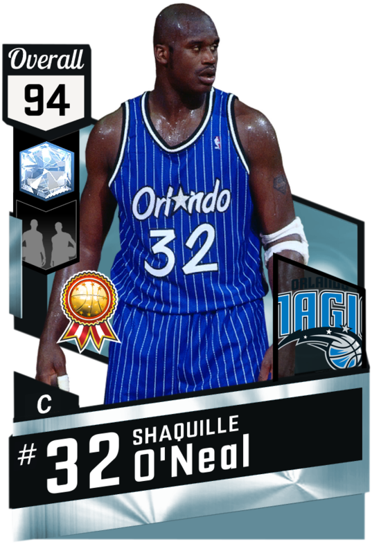 '95 Shaquille O'neal Diamond Card - Diamond Shaquille O Neal 2k17 (325x475), Png Download