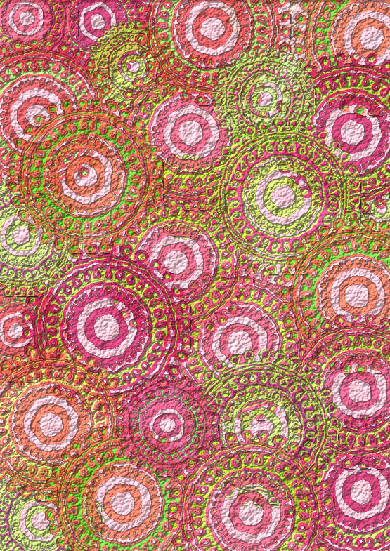 Wrapping Paper Pink Lime Circle Pattern Scrapbook Paper - Scrapbook Paper (555x785), Png Download
