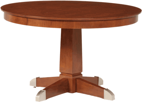 Plaza Pedestal Dining Table - Modern Pedestal Wood Table (648x432), Png Download