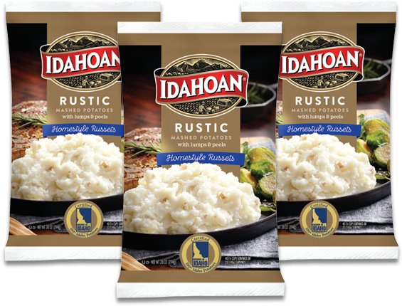 When It Comes To Authentic, Field-fresh Flavor, Nothing - Idahoan Original Mashed Potatoes - 13.75 Oz Box (600x493), Png Download