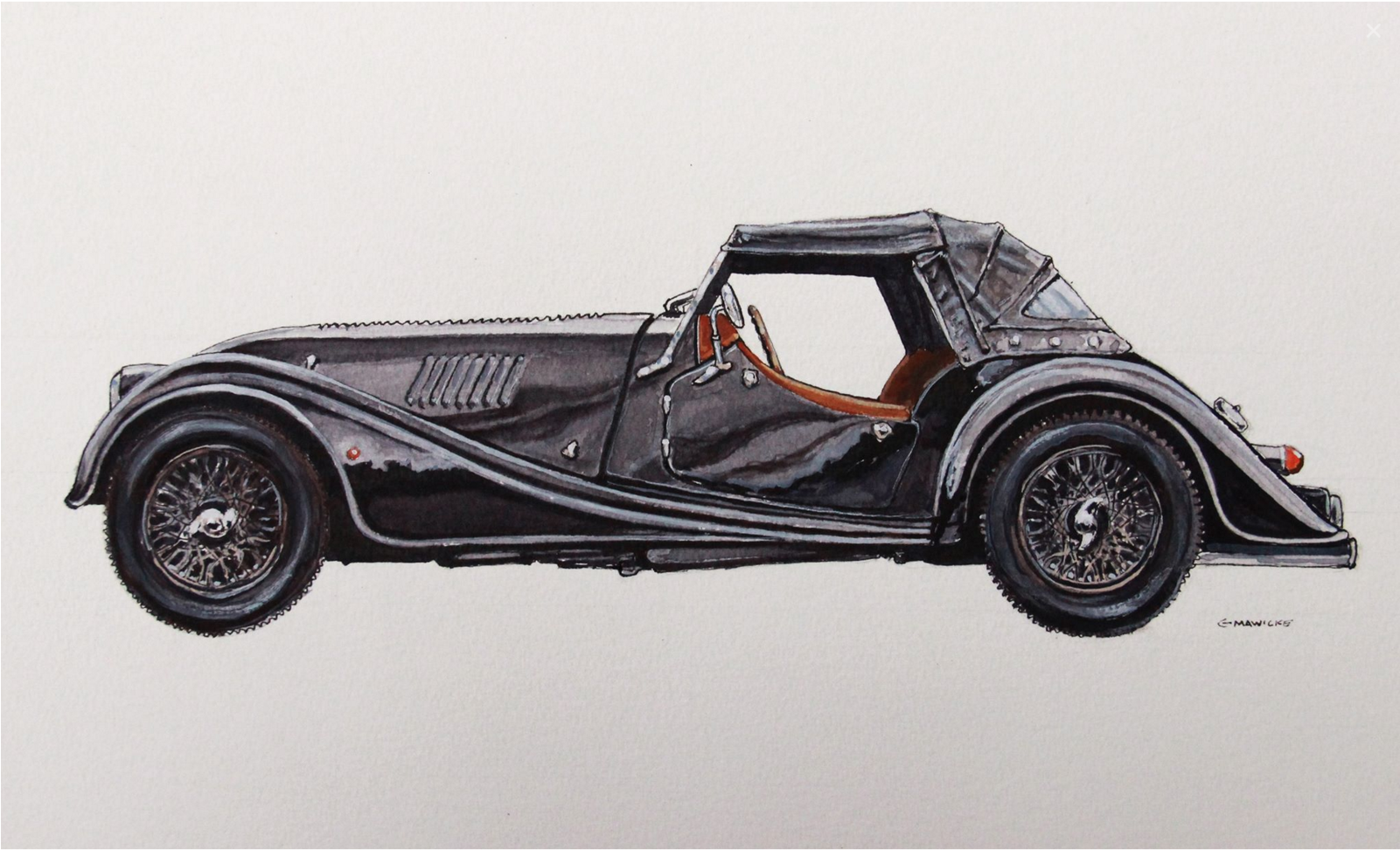 Watercolor - Morgan Plus 8 (1600x1600), Png Download