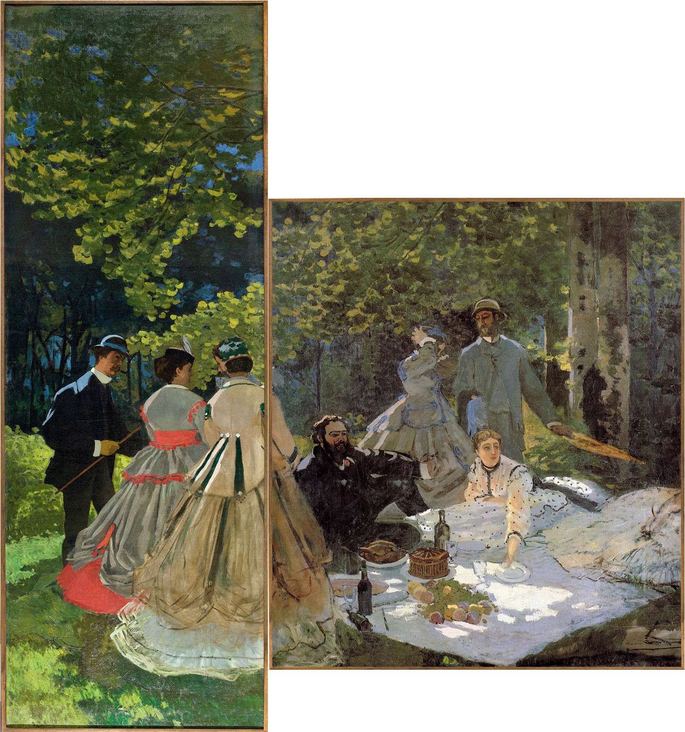 Luncheon On The Grass, 1866 Claude Monet, - Claude Monet Paintings Luncheon On The Grass (1432x1505), Png Download