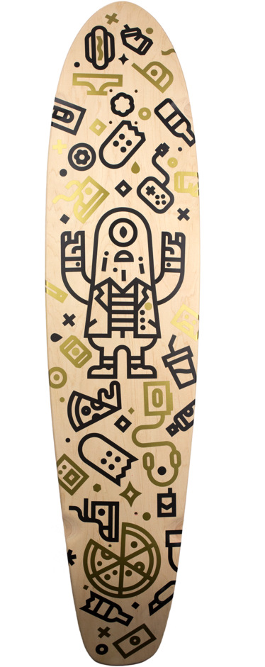 Ride On Pdx On Behance - Longboard (467x1000), Png Download