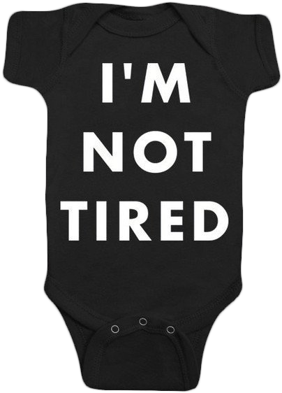 I'm Not Tired Black One-piece With Snaps - Human Action (650x650), Png Download