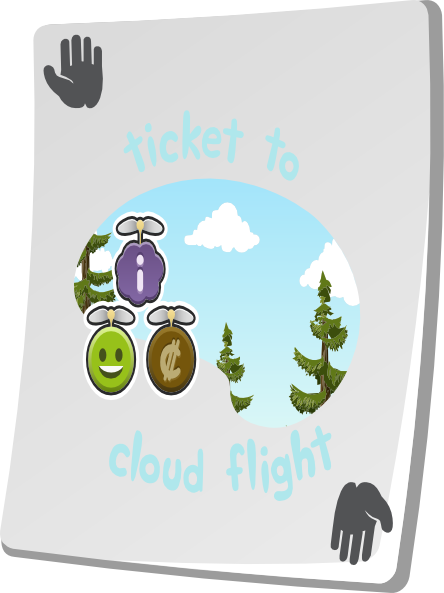 How To Set Use Paradise Ticket Cloud Flight Icon Png (444x593), Png Download