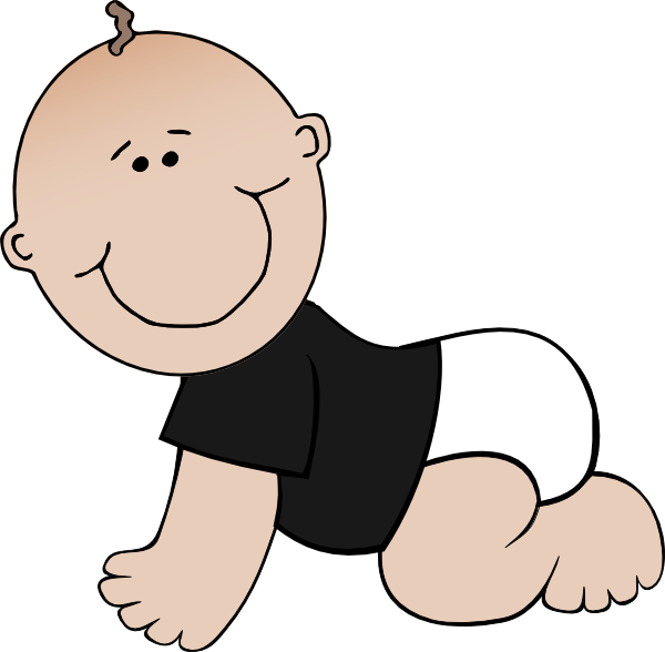 Crawling Baby Black Shirt Svg Clip Arts 600 X 588 Px (600x588), Png Download