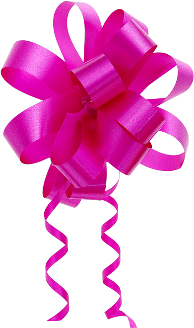 Cinta Rosa De Regalo - Moño De Regalo Png (520x700), Png Download