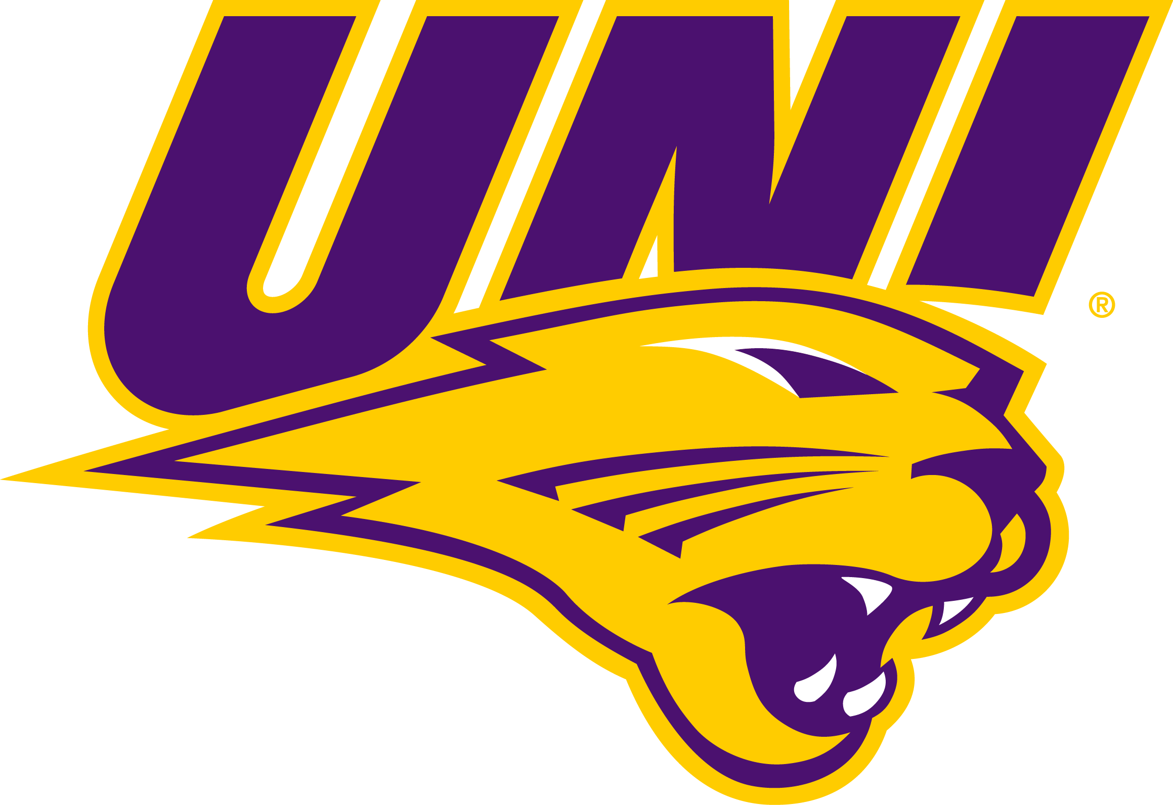 Northern Iowa Panther Logo (2319x1593), Png Download