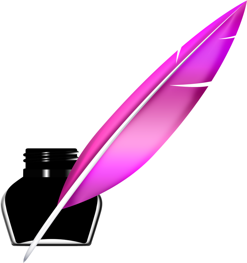 Showing Gallery For Feather Pen Icon Png - Quill Pen (886x929), Png Download