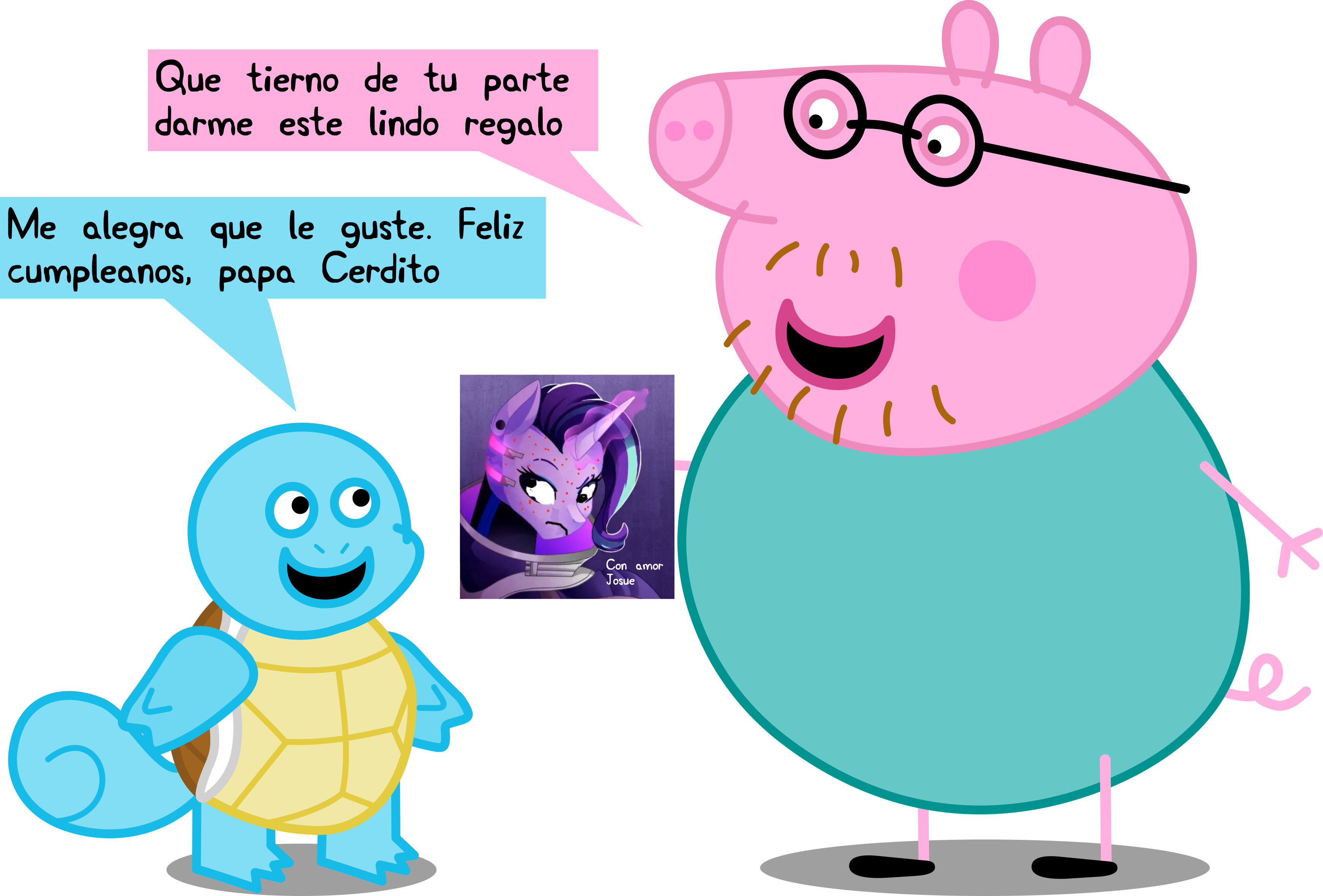 El Regalo Para Papa Cerdito - Regalo Para Papa Cumpleaños (3486x2361), Png Download