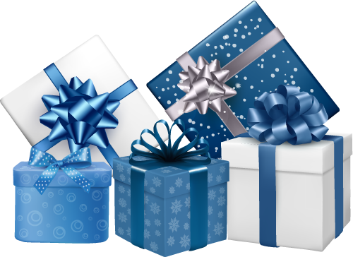 Bellissime Scatole Regalo In Png Pkpbayt - Ella And Viv Paper Company Blue Christmas Morning Paper (500x364), Png Download