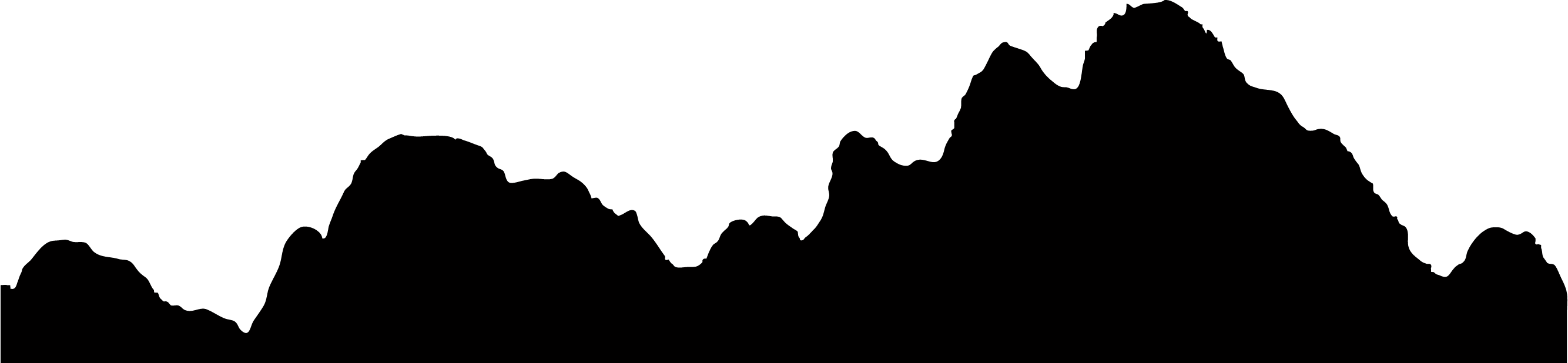 Png Royalty Free Download Silhouette Transparent At - Mountain Black And White Png (2668x618), Png Download