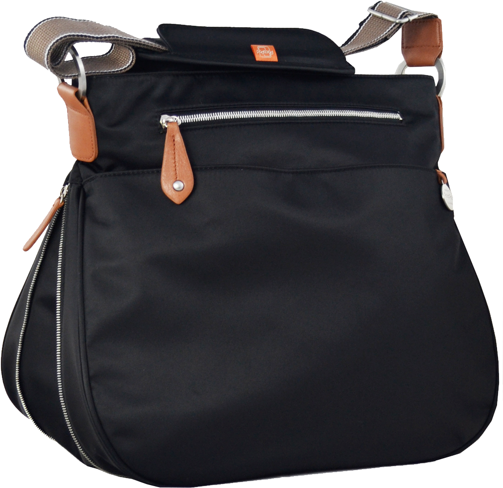 Portland - Black - Pacapod Black Portland Baby Changing Bag (1024x1278), Png Download