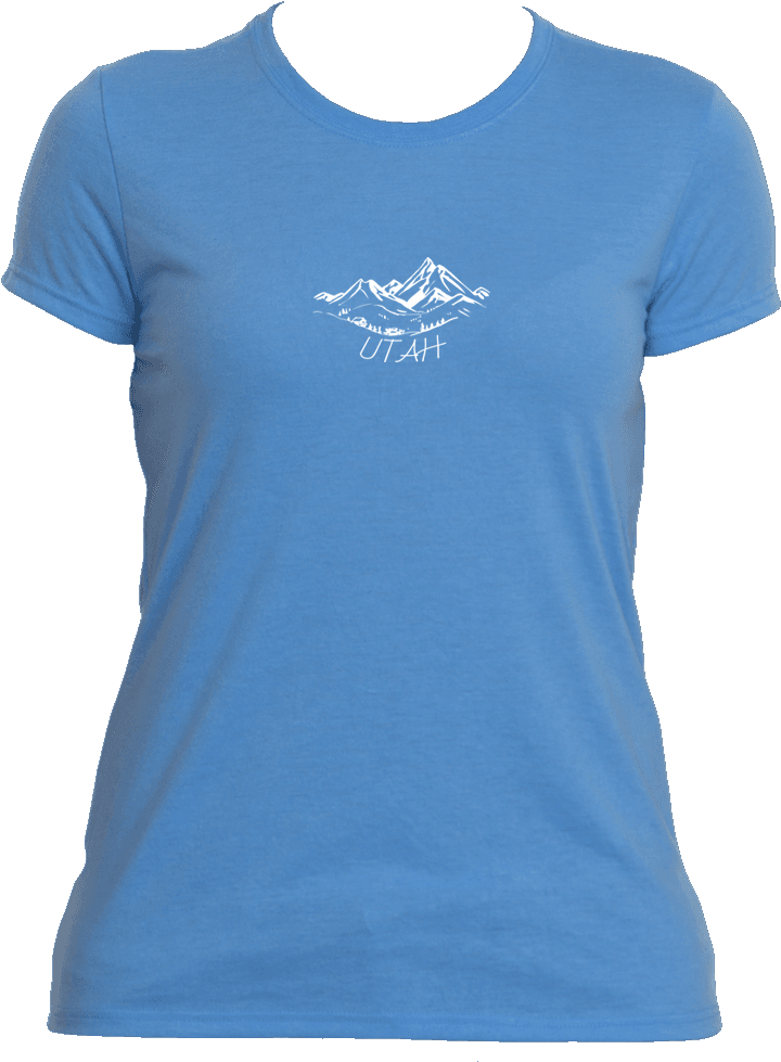 Utah Vintage Mountain Drawing - Saint Elias, Alaska Mountain & Trees In Green - (1000x1000), Png Download