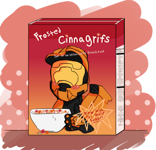 Frosted Cinnagrifs, Part Of An Unbalanced Breakfast - Pvt. Dexter Grif (500x482), Png Download