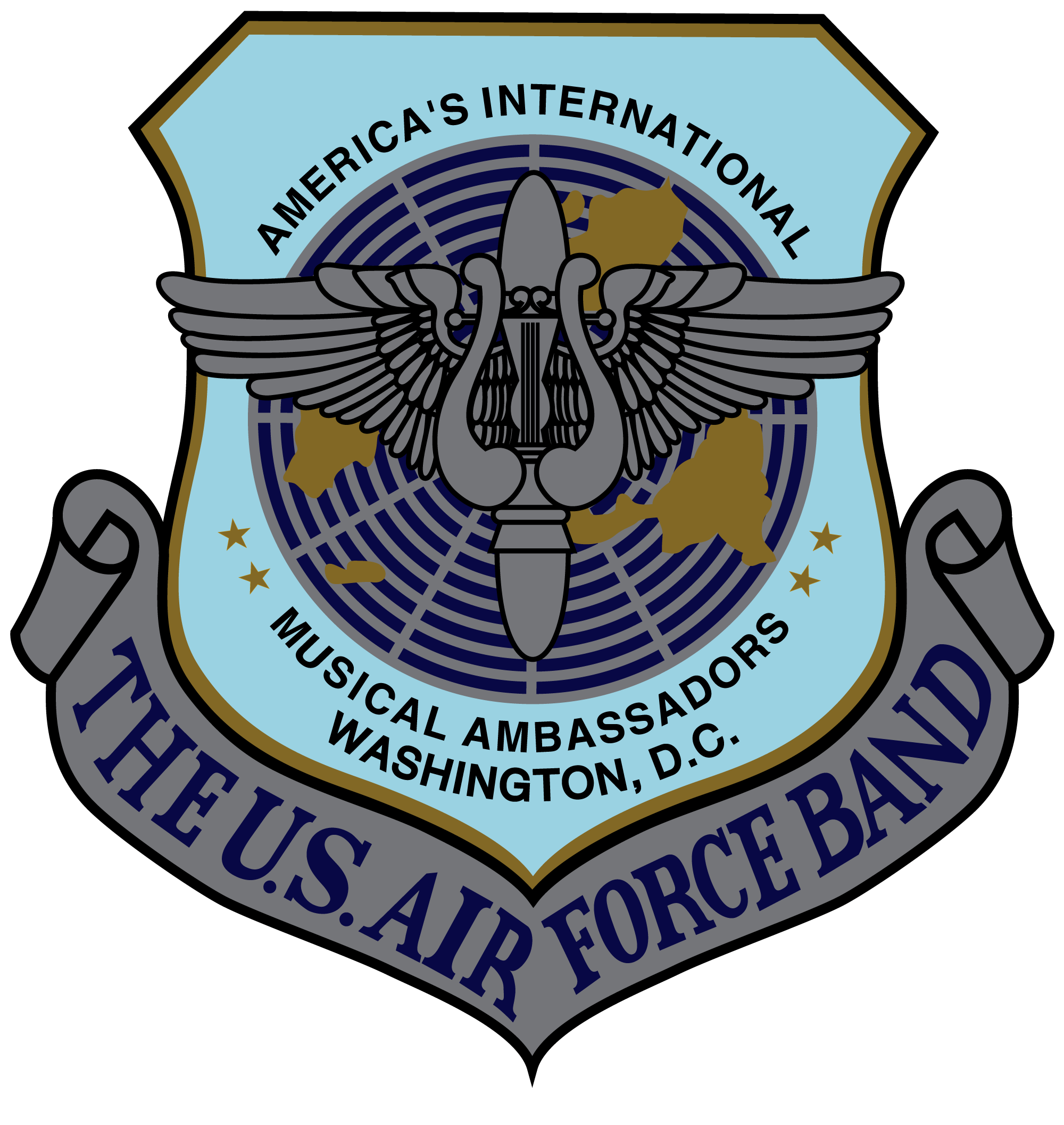Us Air Force Logo Clip Art - United States Air Force Band (2000x2113), Png Download