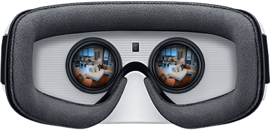 Create, Share And Explore Interactive Vr Tours, Compatible - Samsung Gear Vr Sm-r322 Virtual Reality Headset (white) (883x426), Png Download