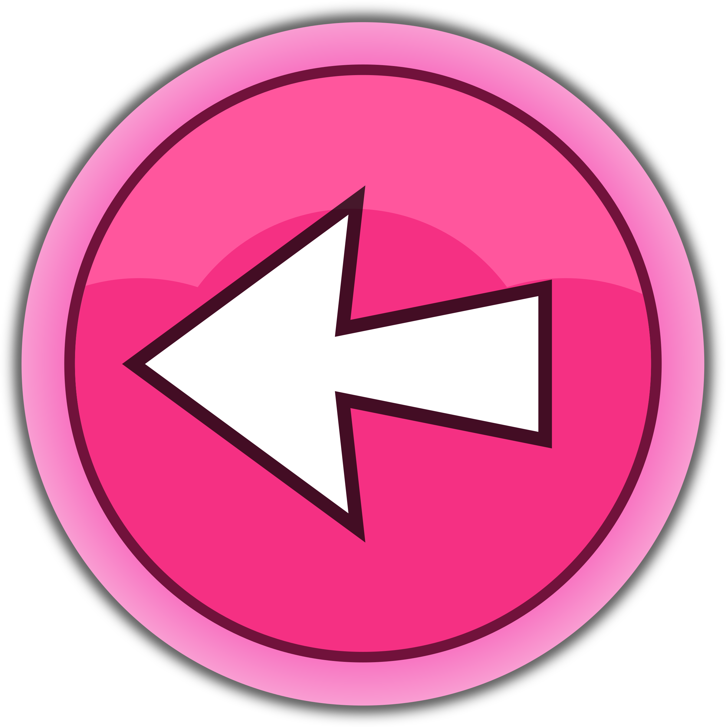 Arrow Outline Pink Up Signs - Left Arrow Pink (2399x2400), Png Download