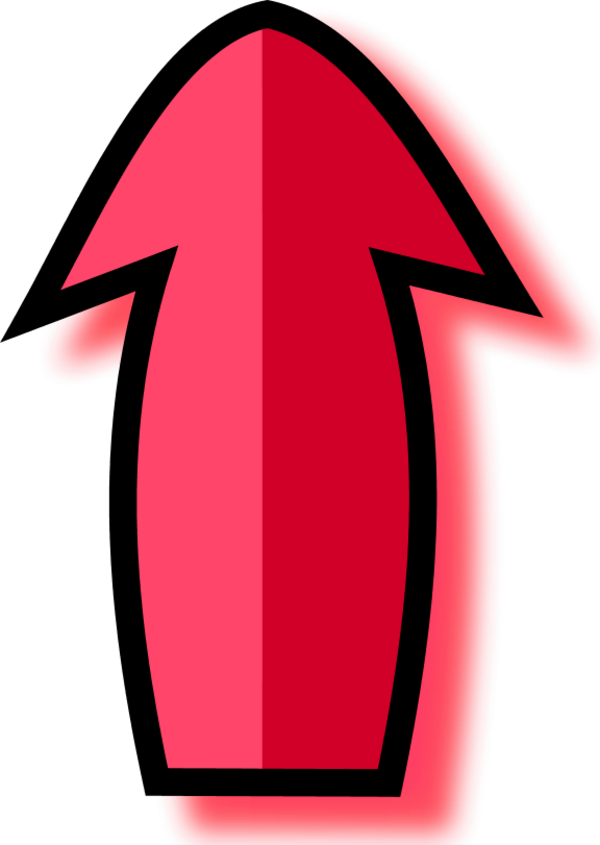 Picture Of An Arrow Pointing Down - Blue Arrow Pointing Up (600x845), Png Download