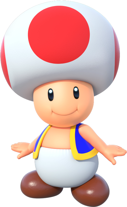 Image - Toad Mario (521x810), Png Download