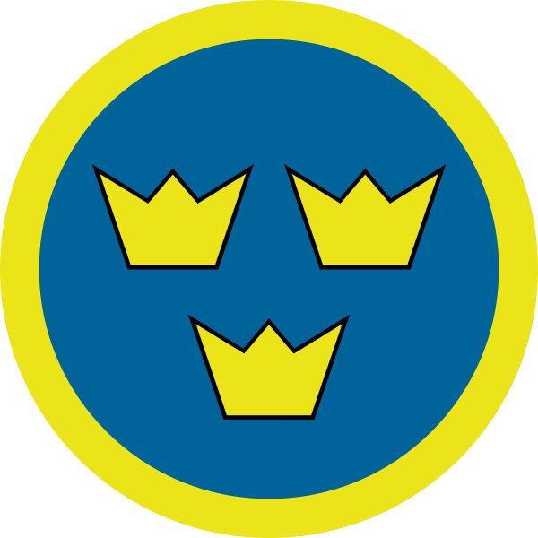 Swedish Air Force Roundel (600x600), Png Download