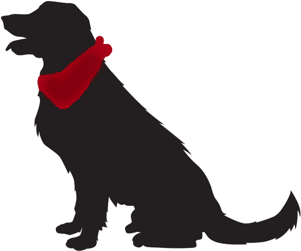 Cash Silhouette - Silhouette Golden Retriever Clipart (600x503), Png Download