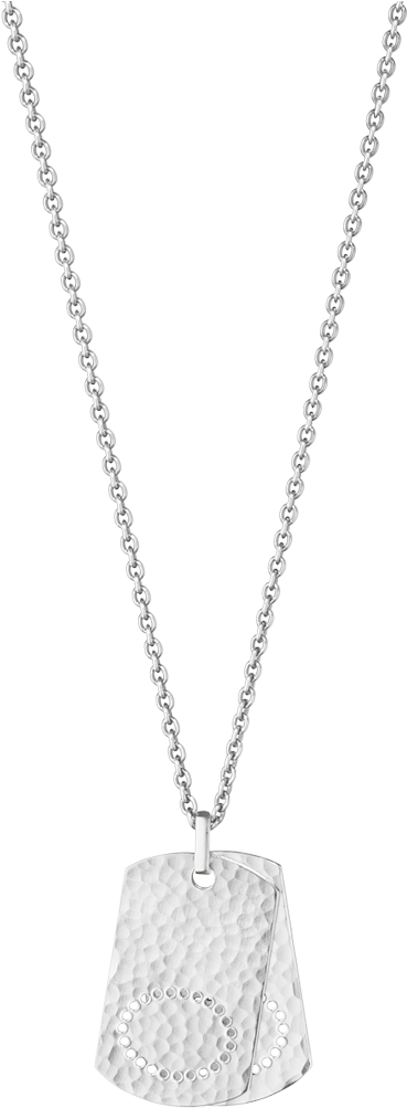 Georg Jensen Smithy Sterling Silver Mens Dog Tag Pendant - Georg Jensen Men's Necklace (800x1200), Png Download