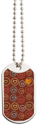 Personalised Sweet Red Monogram Heart Cute Dog Tag - Pet Tag (460x460), Png Download