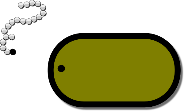 Dog Tag Clip Art (600x361), Png Download