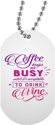 Wine White Dog Tag Necklace - Nightmare Before Christmas - Necklace (480x480), Png Download