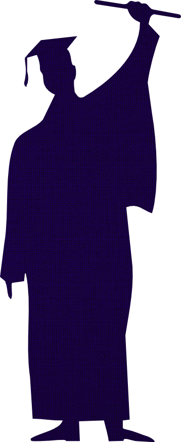 With These Scrapbook Elements For Graduation And Diploma - Graduate Student Clip Art (358x874), Png Download