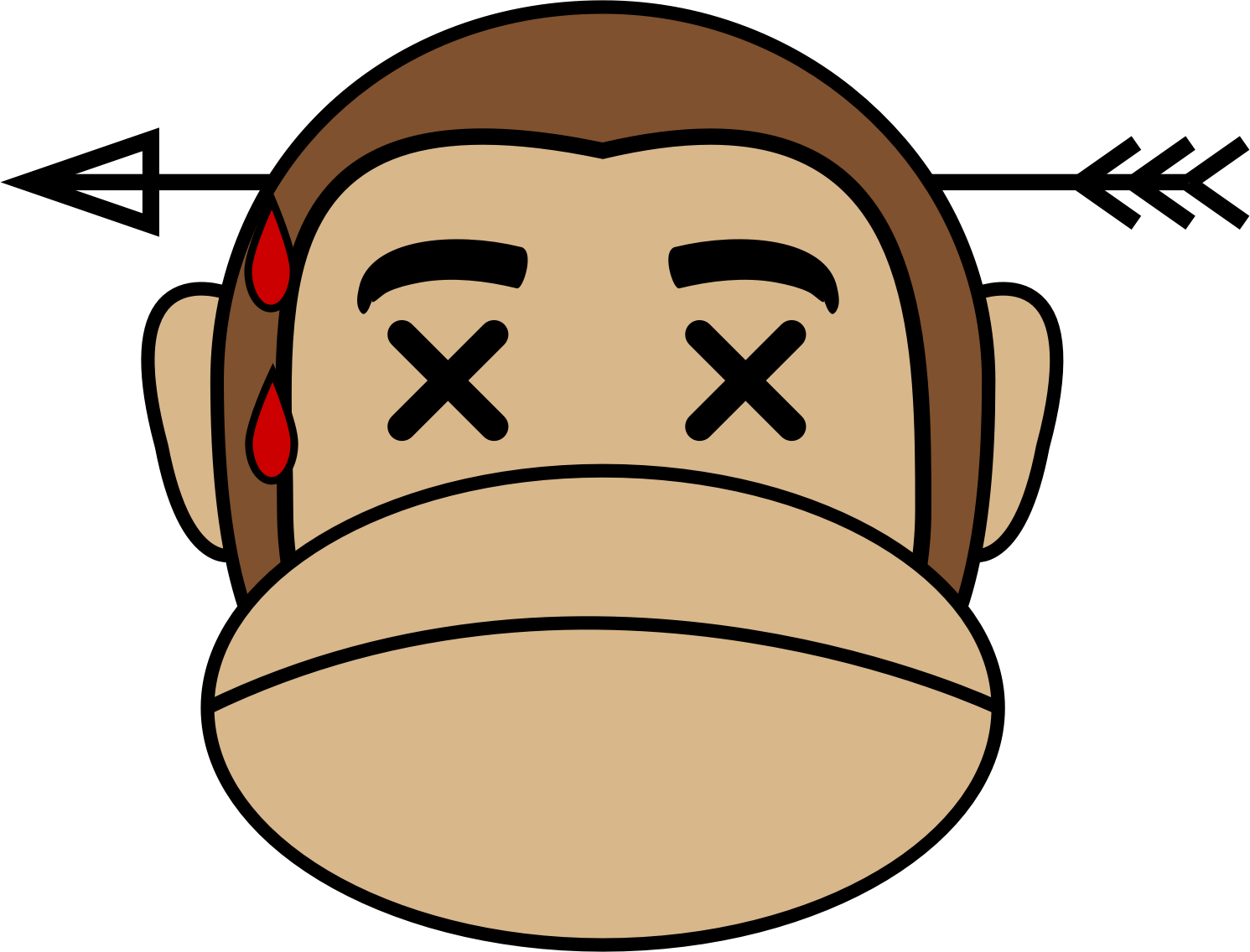 Dead Clipart Emoji - Monkey Emoji (1491x1136), Png Download