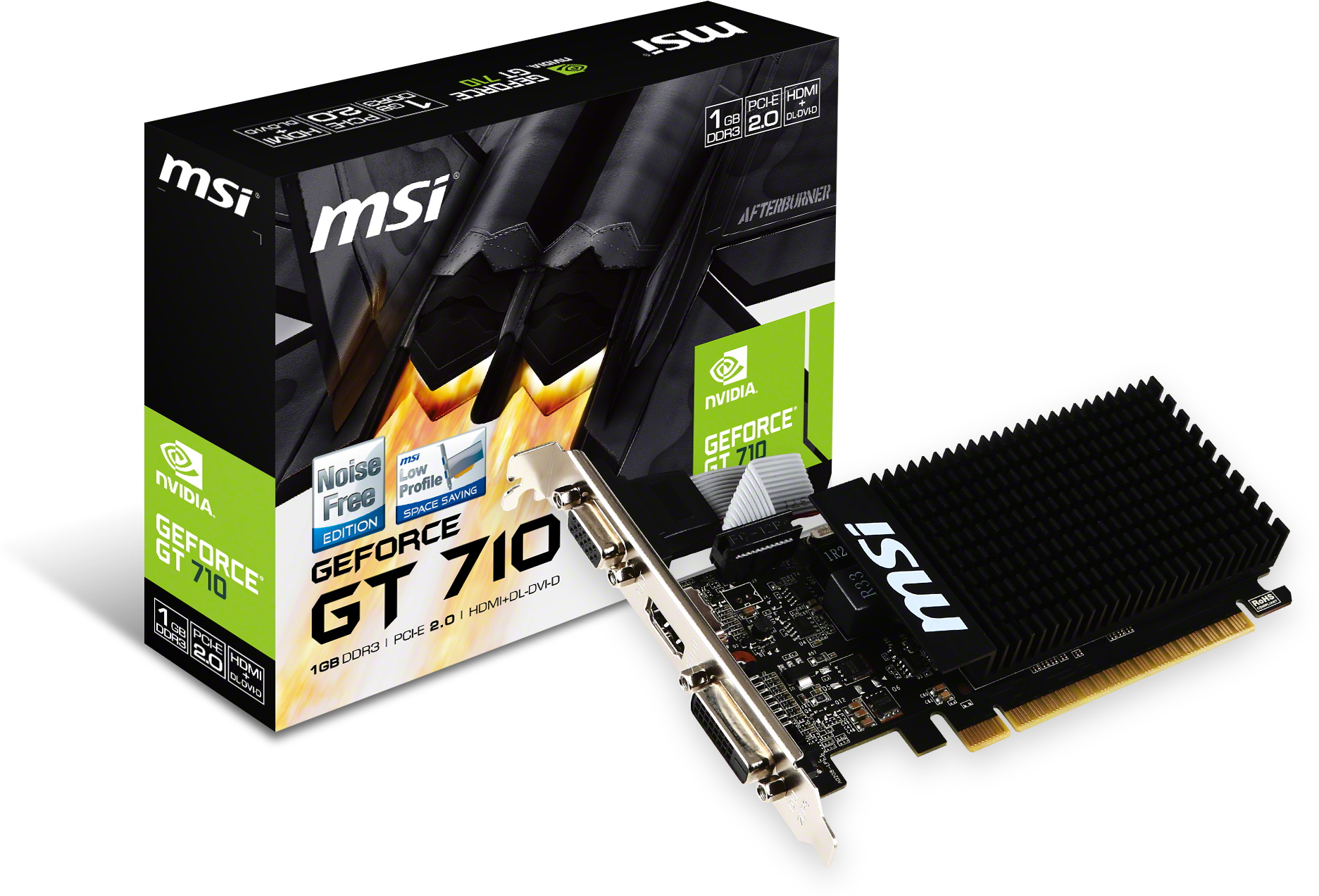 Msi Geforce Gt 710 1gb Graphics Card - Msi Geforce Gt 710 2gb Ddr3 N710 2gd3h Lp (1904x1360), Png Download