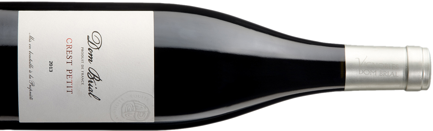 Bouteille De Vin Dom Brial - Wine (1411x428), Png Download