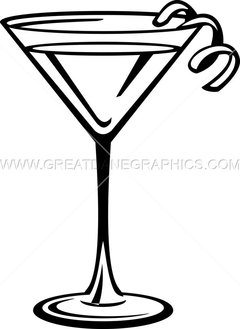 Glass Drink Production Ready Artwork For T - Martini Glass Clipart Black And White (825x1130), Png Download